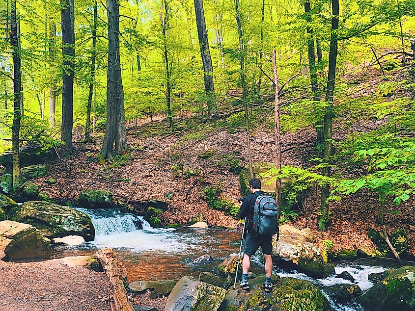 Hiking to the Bushkill Falls