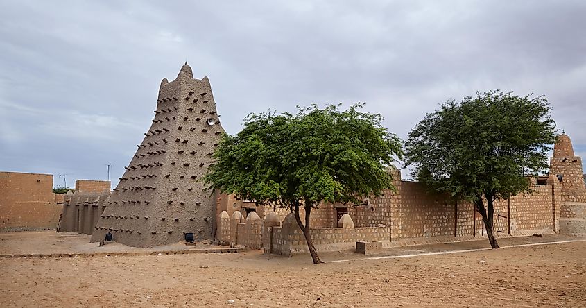 View to Sankore Mosque built in 14th century and recently restored after being placed in UNESCO List of World Heritage in Danger 2012.