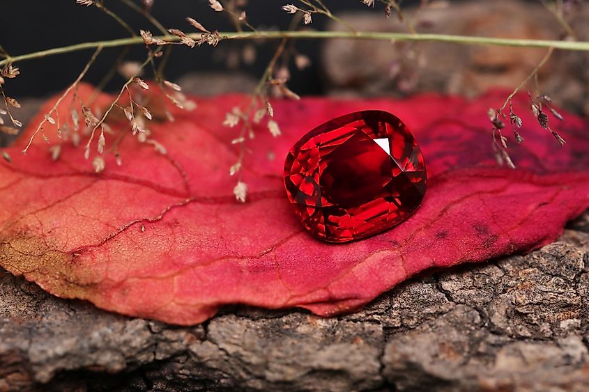 A polished ruby.