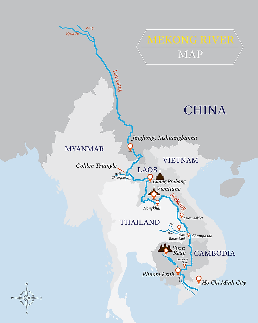 Mekong river map