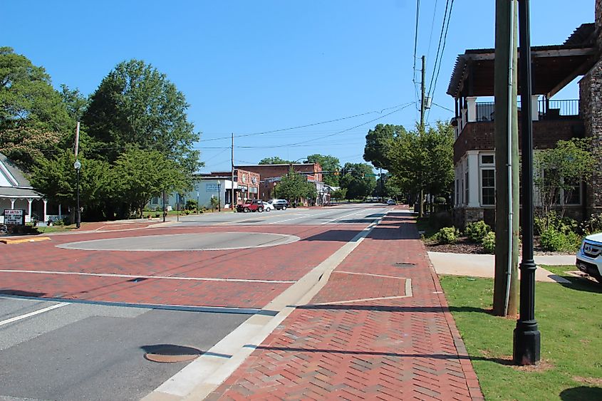 Main street in Kennesaw, Georgia