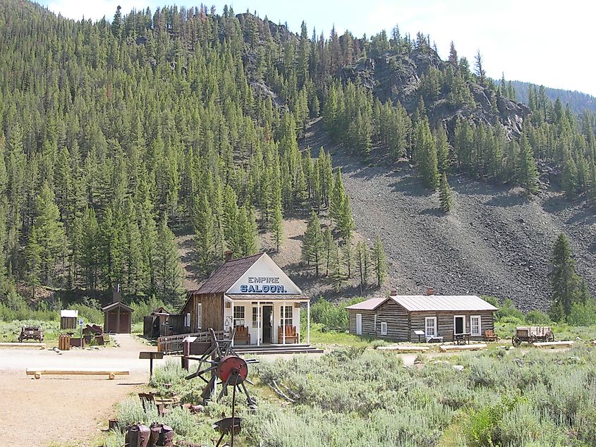 The historical Empire Saloon in Custer, Idaho.