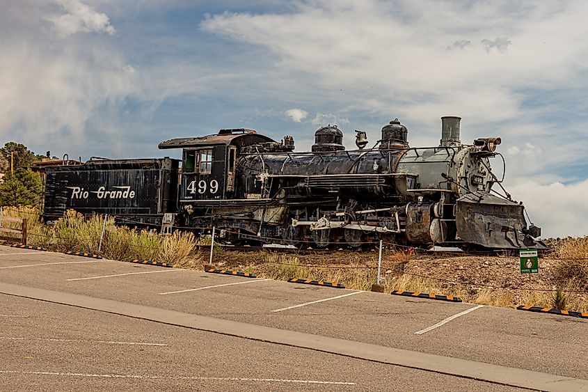 An antique train in the town of Canon City, Colorado. 