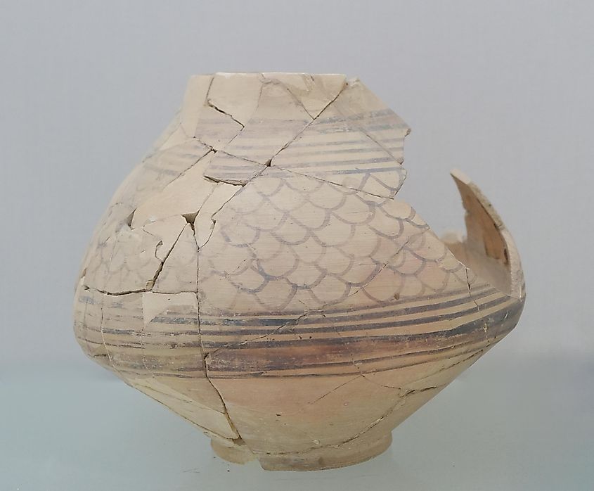 A clay pot from the Indus Valley Civilization