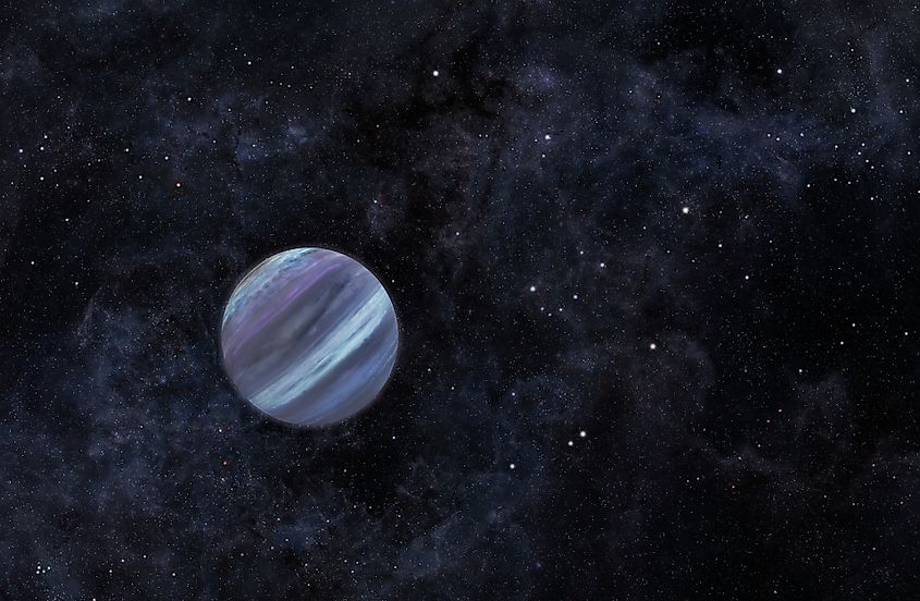 The Lone Wanderer: A Saturn-sized rogue planet drifting through the Milky Way. (Credit: Pavel Gabzdyl via Shutterstock)