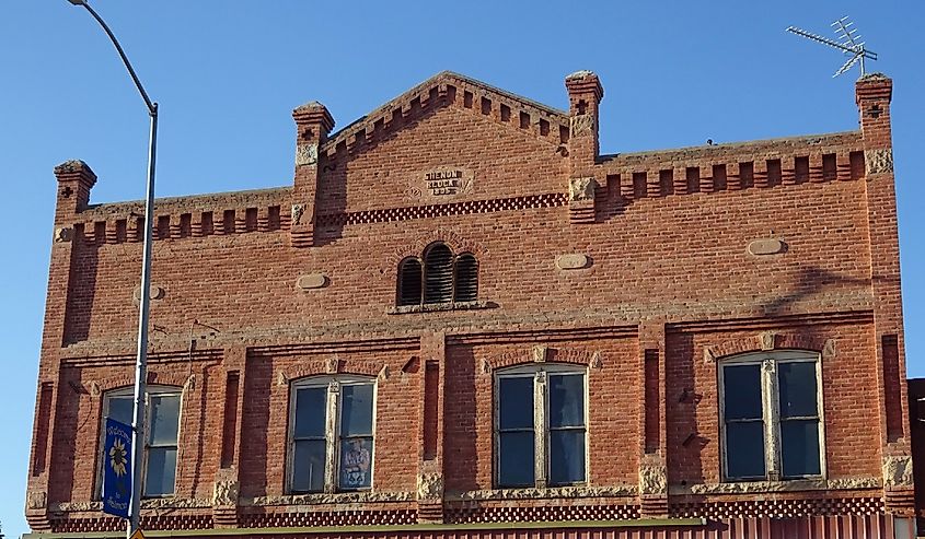 Front of an old building in Salmon, Idaho