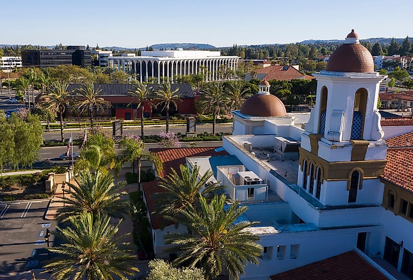 The downtown area of Laguna Woods, California.