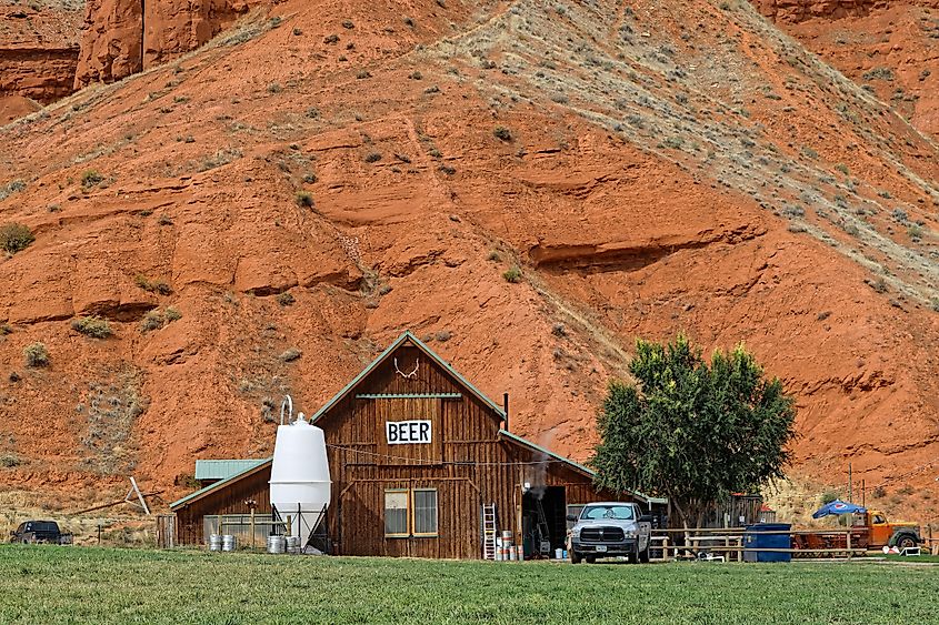 A countryside brewery in Ten Sleep, Wyoming