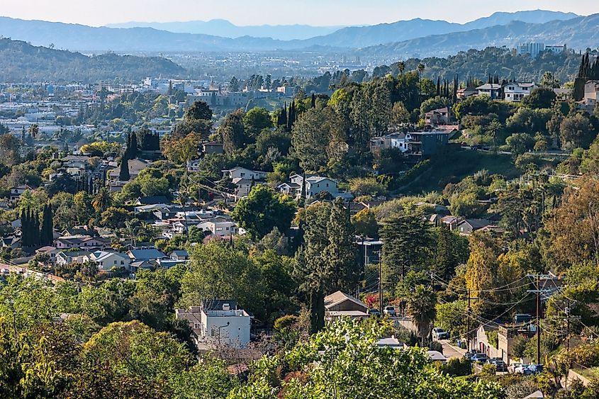 View of the Glassell Park neighborhood in Los Angeles, California