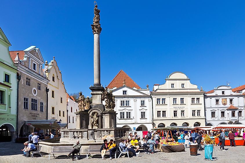 Main square, Cesky Krumlov town (UNESCO)