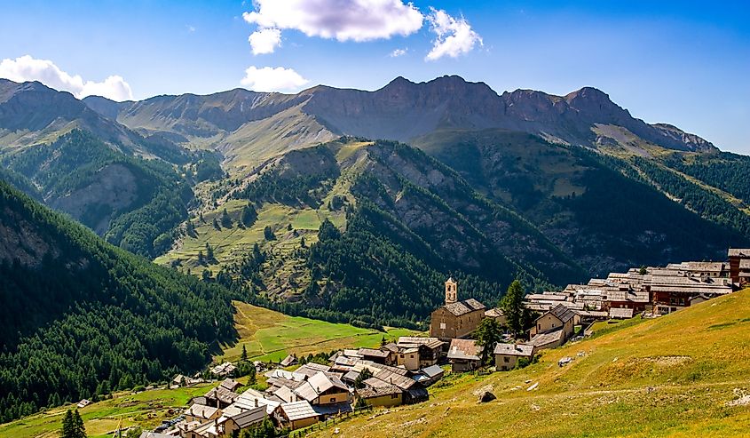 The village of Saint-Véran, highest municipality of Europe, one of the most beautiful villages of France