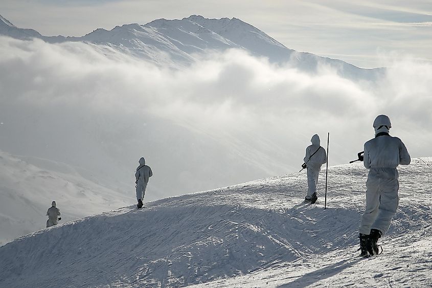 Legionaries in a training exercise in the French Alps 2011