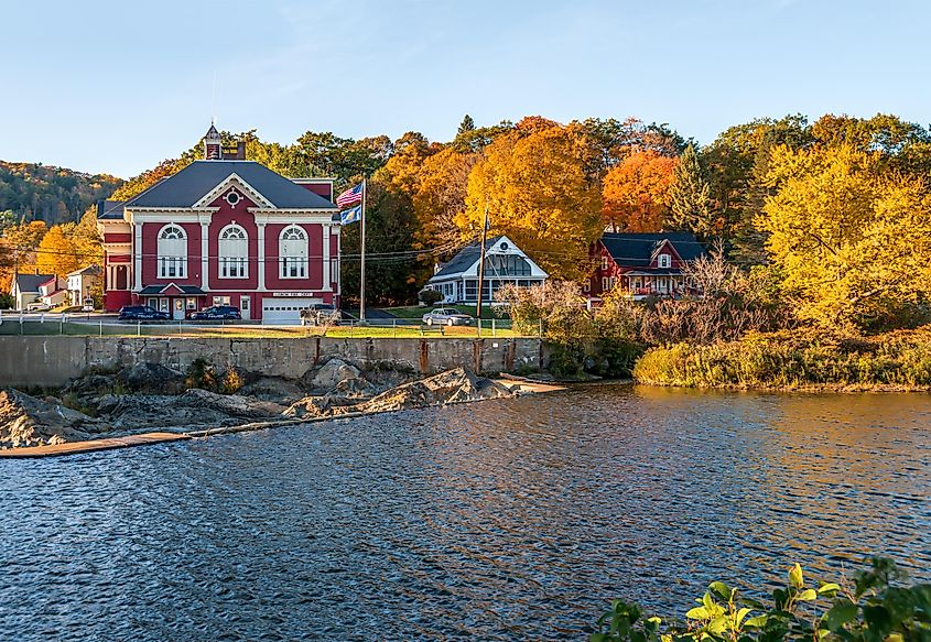 Waterfront view of Bath, Maine