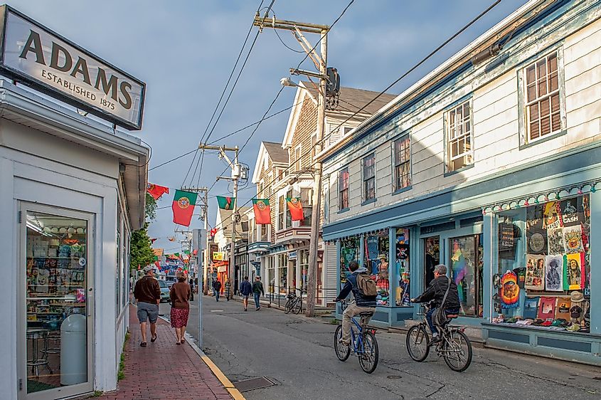 Commercial Street in Provincetown, MA, USA.
