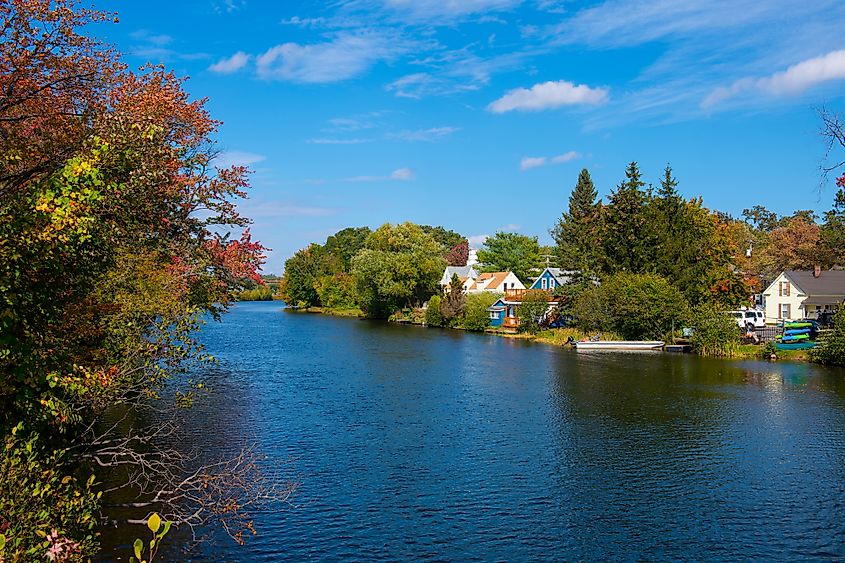 Fall colors in Laconia, New Hampshire.
