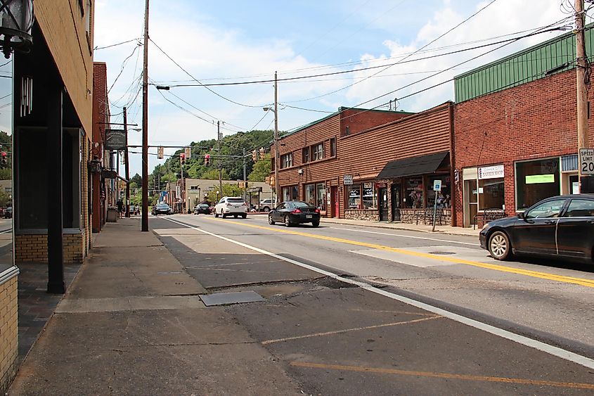 Downtown Copperhill in Tennessee.