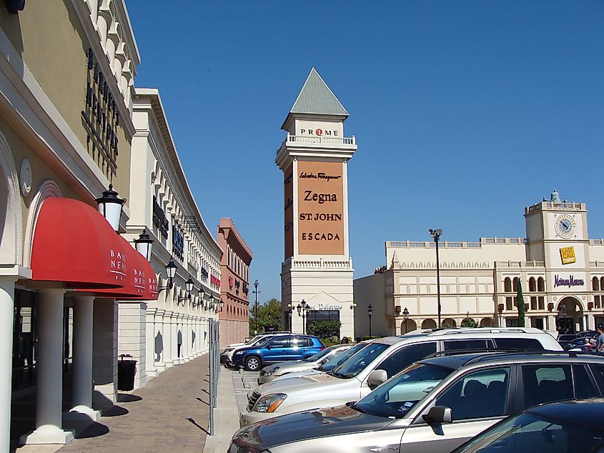 The northern end of The Prime Outlets Malls at San Marcos, Texas.