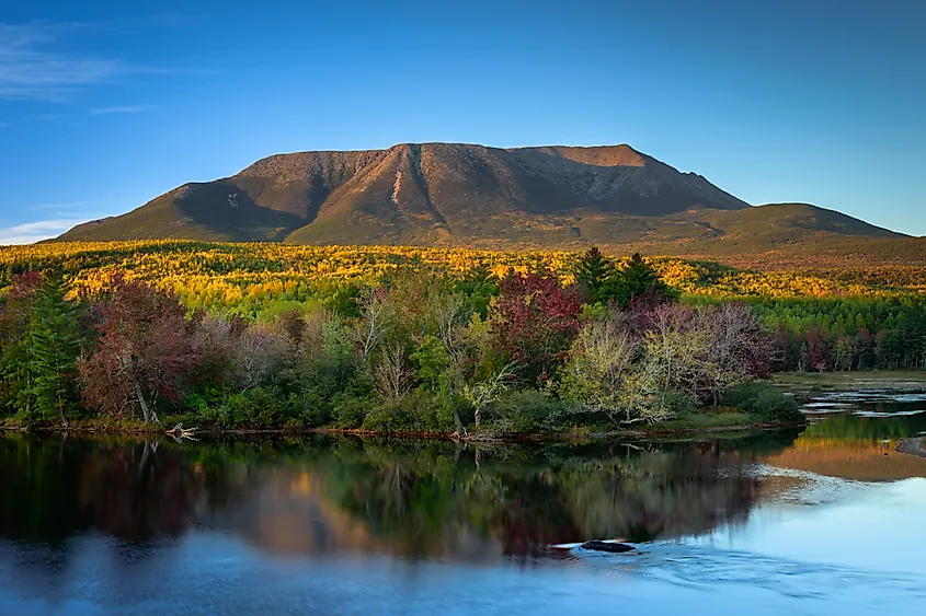 Mount Katahdin, Maine's tallest peak in the Baxter State Park.