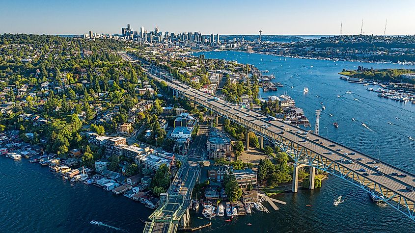 The cityscape of Seattle, Washington.