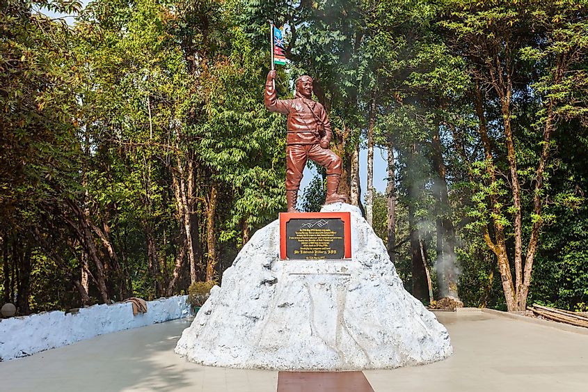 Tenzing Norgay memorial at the Himalayan Mountaineering Institute, Darjeeling, India