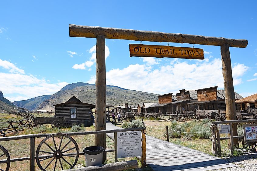 Old Trail Town Entrance in Cody, Wyoming