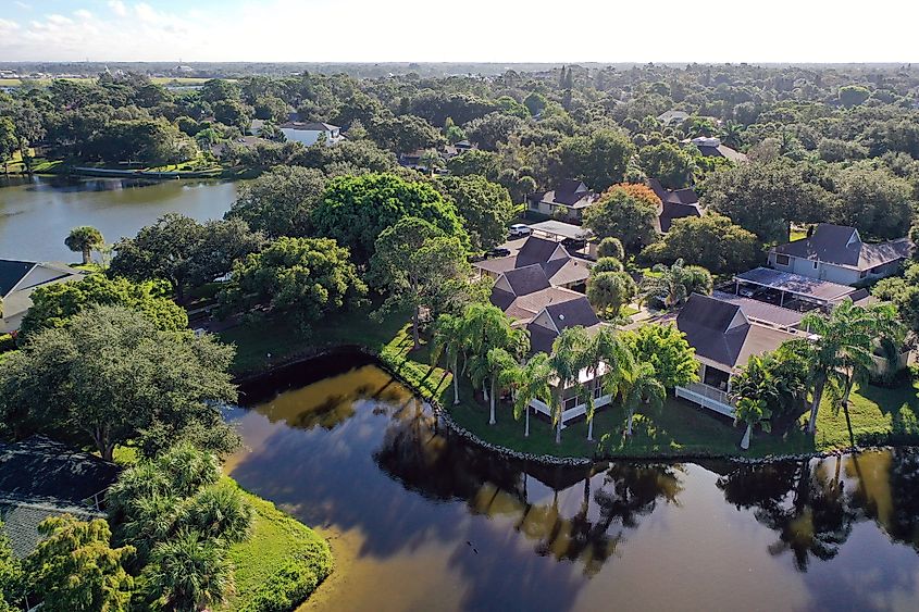 The river flowing through Tarpon Springs, Florida.