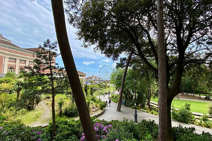 The Bournemouth Beach viewed from the Lower Gardens. Image credit: Bryan Dearsley