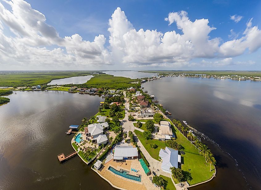 Aerial view of Matlacha, Florida