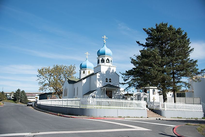 Holy Resurrection Russian Orthodox Church in Kodiak Island, Alaska