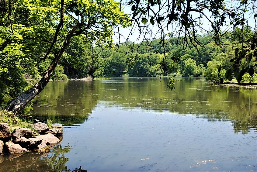 Van Cortlandt Lake in Van Cortlandt Park, the Bronx, New York