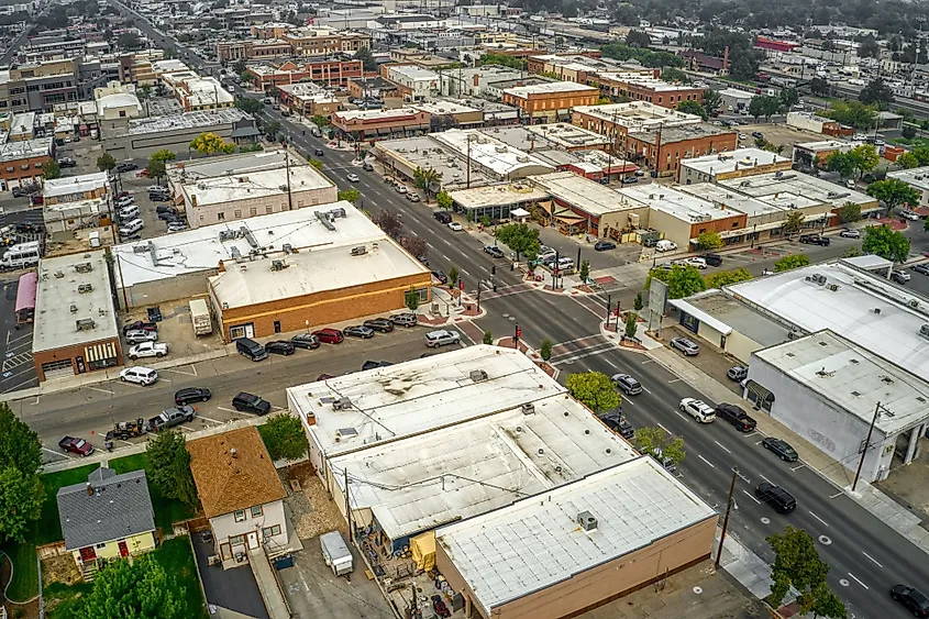 Aerial view of the Boise suburb of Nampa, Idaho