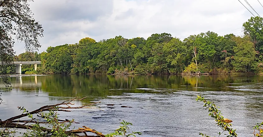 Autumn reflections on the Catawba River