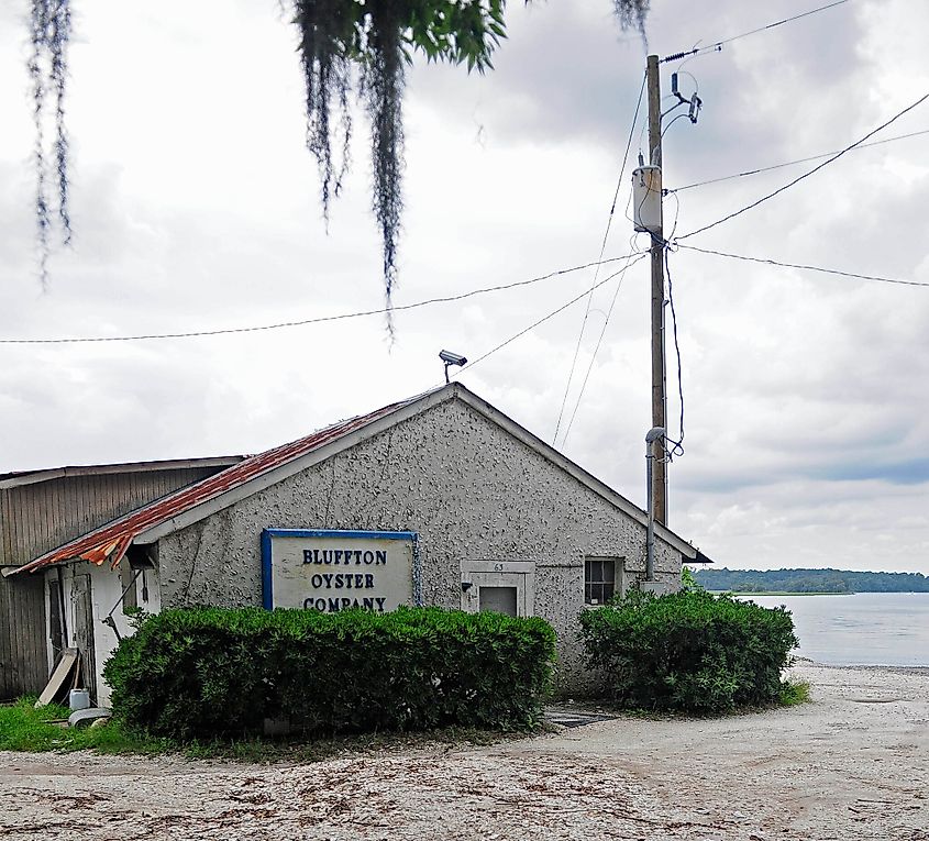 The Bluffton Oyster Company in the historic district of Bluffton, South Carolina.