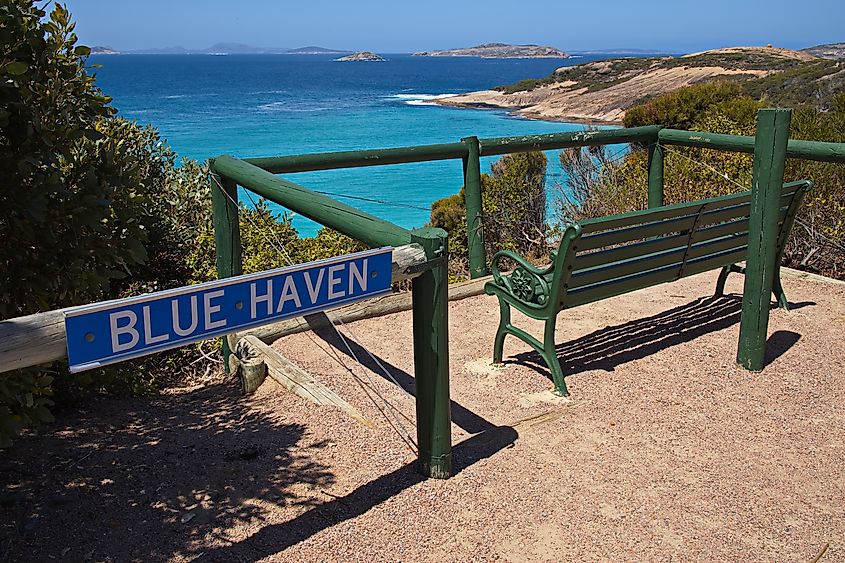 Blue Heaven Lookout on Great Ocean Drive at Esperance, Western Australia, Australia.