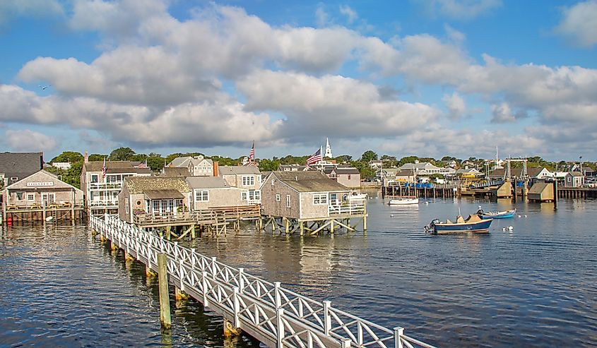Nantucket Harbor view in Early morning light. The Quaint and Quintessential location of the Cape Cod Islands