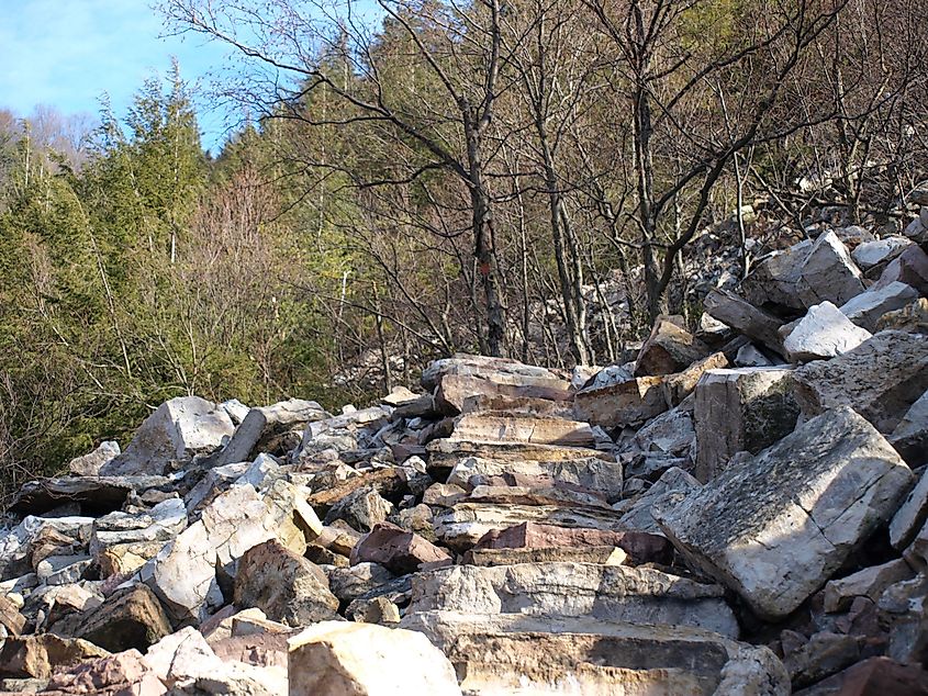 The Thousand Steps landmark on the Standing Stone Trail