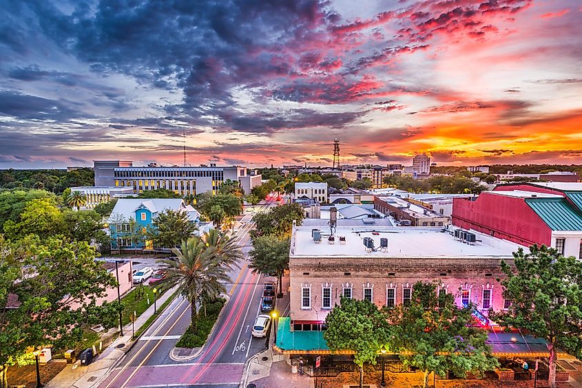 Aerial view of Gainesville, Florida