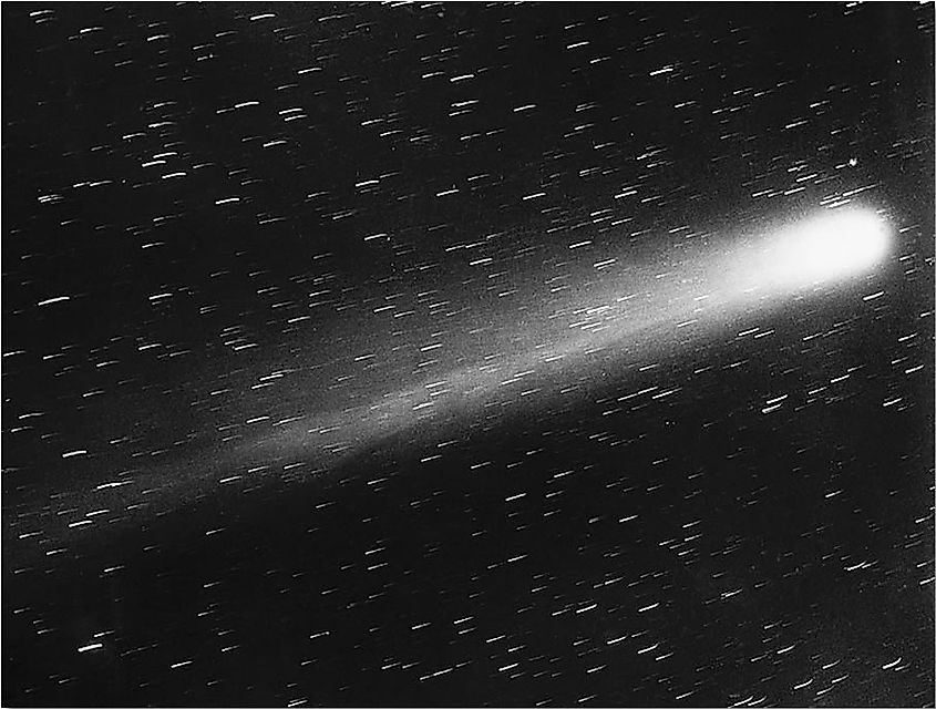 An image of Halley's Comet taken on May 29, 1910 by Edward Emerson Barnard at Yerkes Observatory.