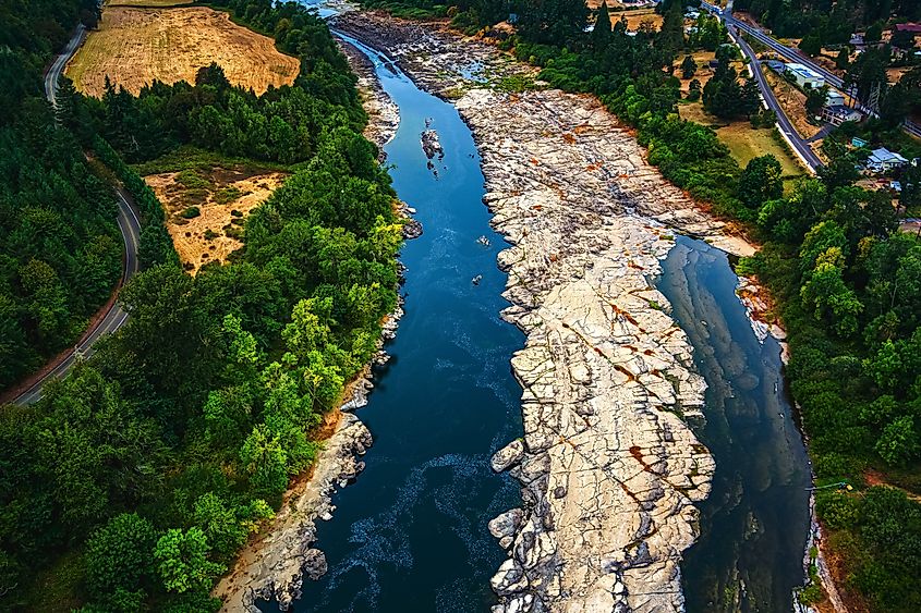 Umpqua River in Elkton, Oregon.