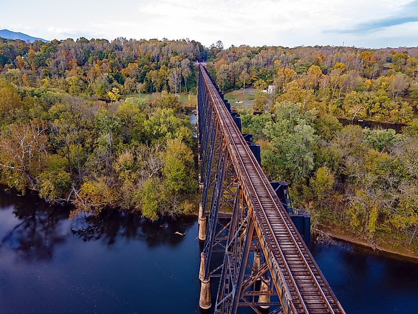 Fantastic View of a Railroad Trestle Right near Lynchburg, Va.