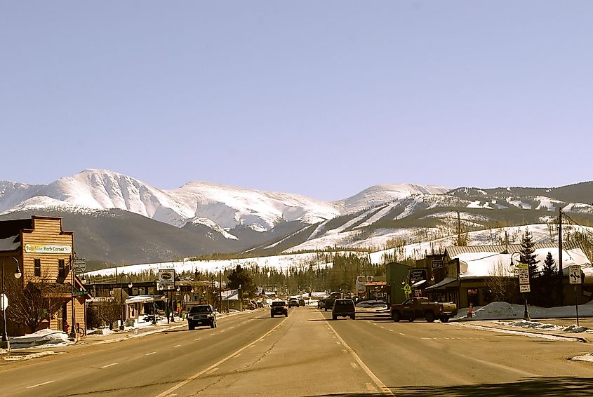 Street view in Fraser, Colorado