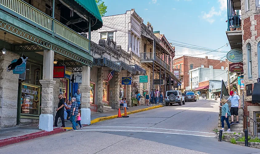 Downtown Eureka Springs, Arkansas. Image credit Shuttersv via Shutterstock