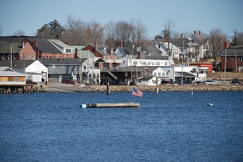 Damariscotta River flowing by Damariscotta, Maine