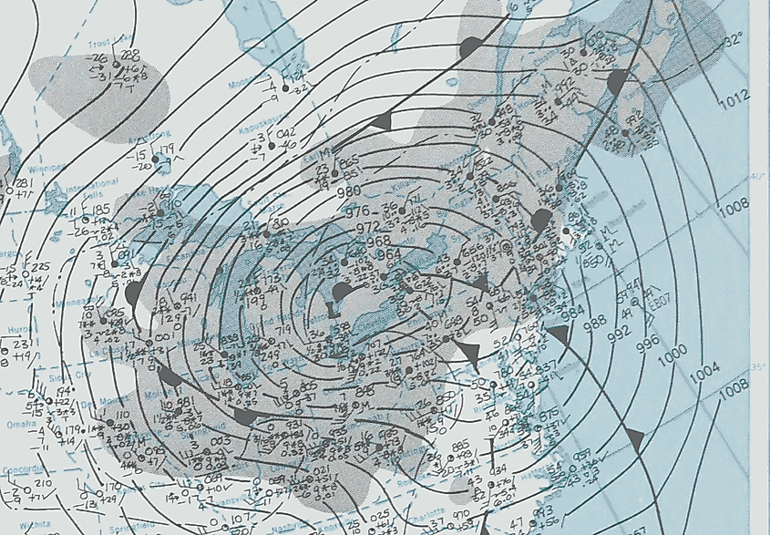 Surface map on the morning of January 26, 1978