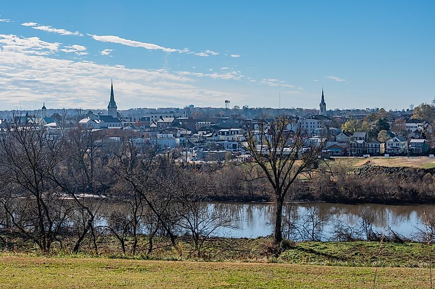 Fredericksburg, Virginia Cityscape from Stafford Heights