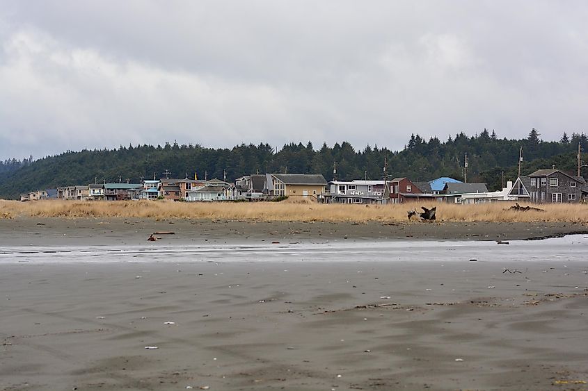 Houses on the beach in Moclips