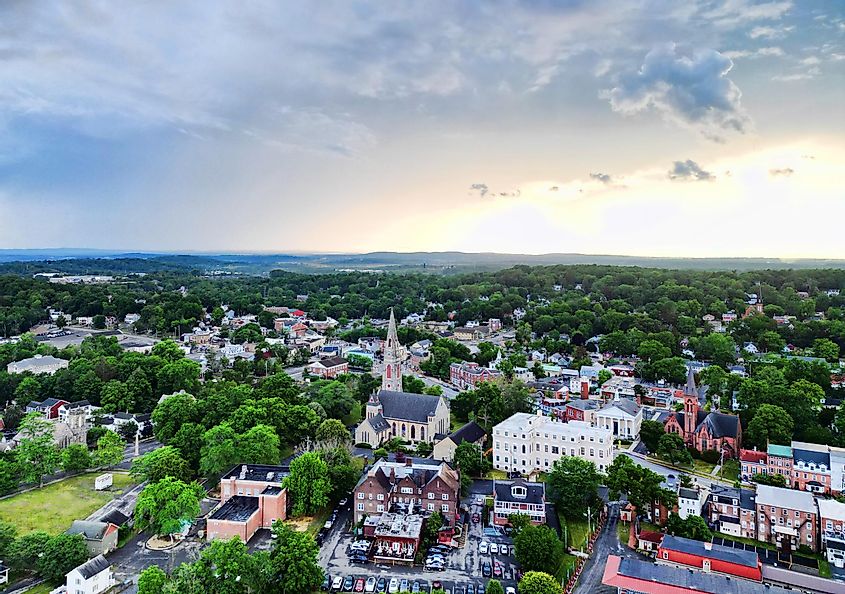 Aerial view of Goshen, New York