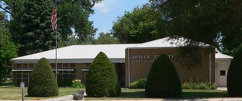 The Arthur County Courthouse in Arthur. 
