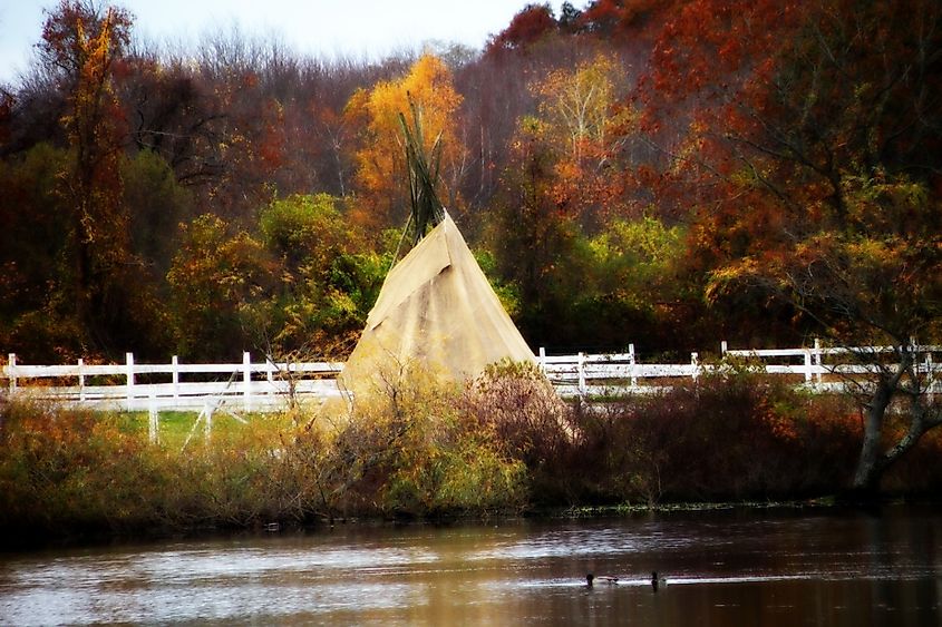 Indian Teepee In Warren Rhode Island