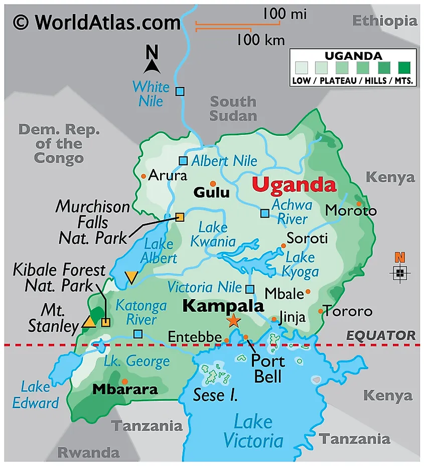 Rivers In Uganda Map Uganda Maps & Facts - World Atlas